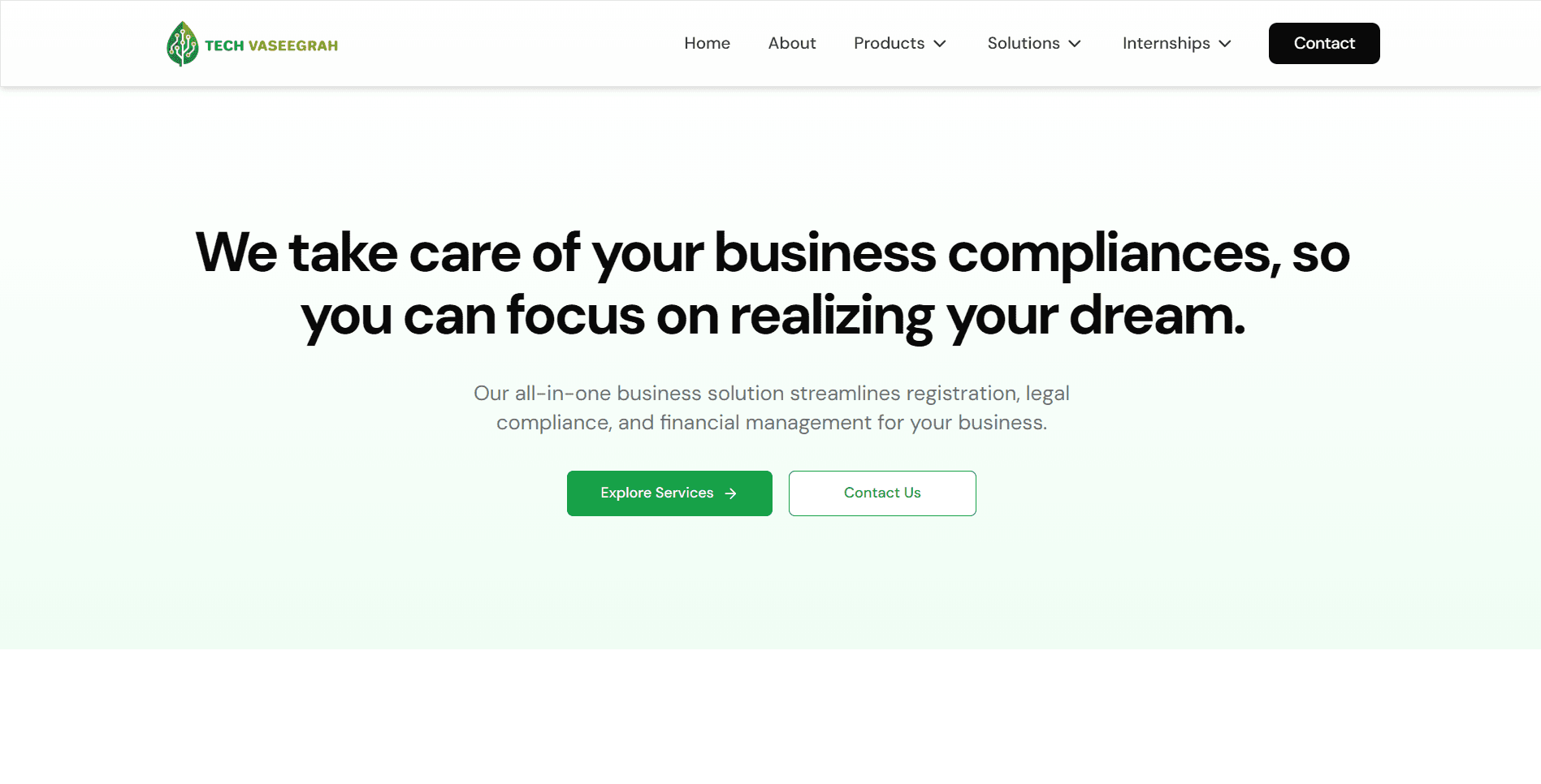 B-Service Landing Page