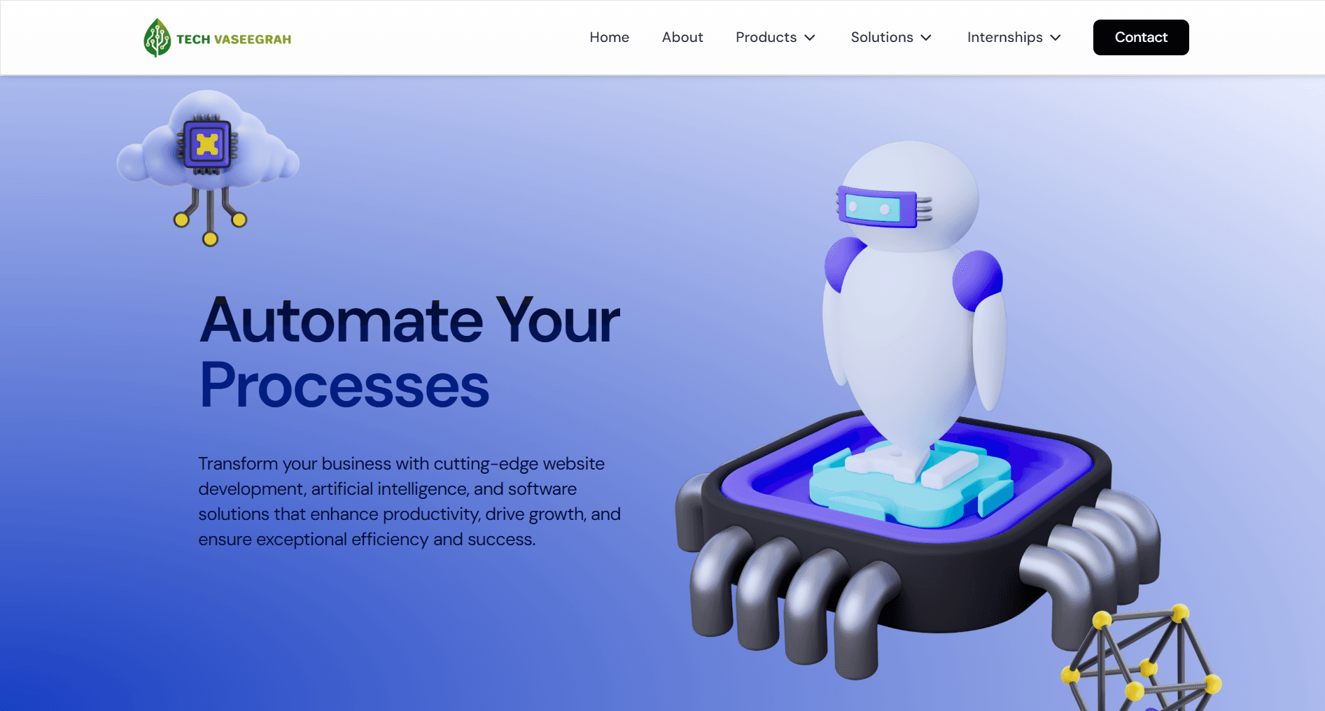 Tech Vaseegrah Landing Page